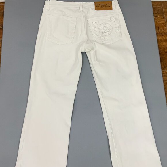 RED Valentino White Straight Leg Mid-Rise Jeans Sz 28 - Picture 14 of 16